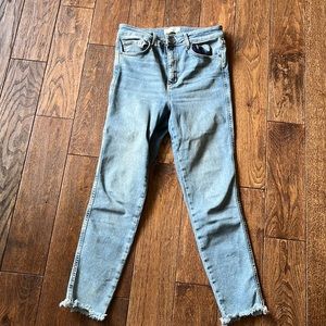 Free People Jeans Distressed Bottoms